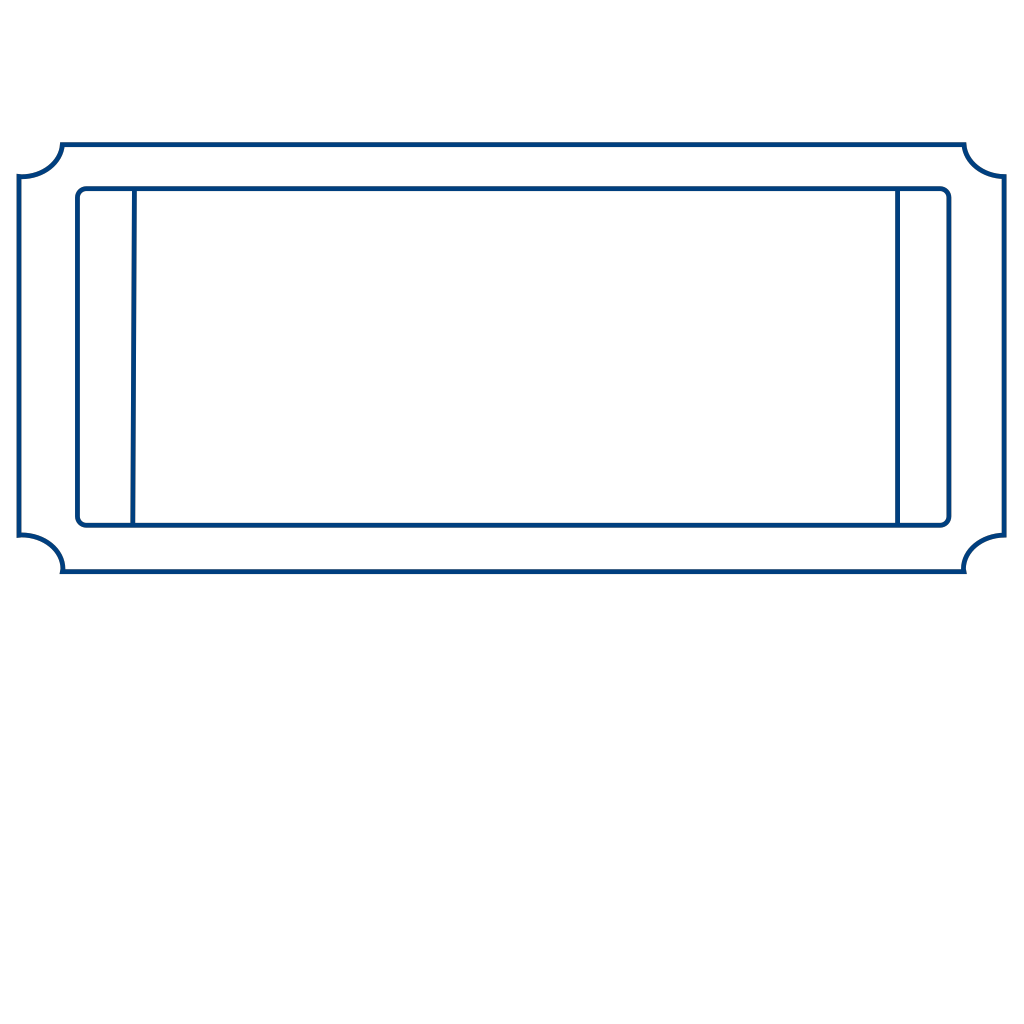 Blue ticket outline clipart preview