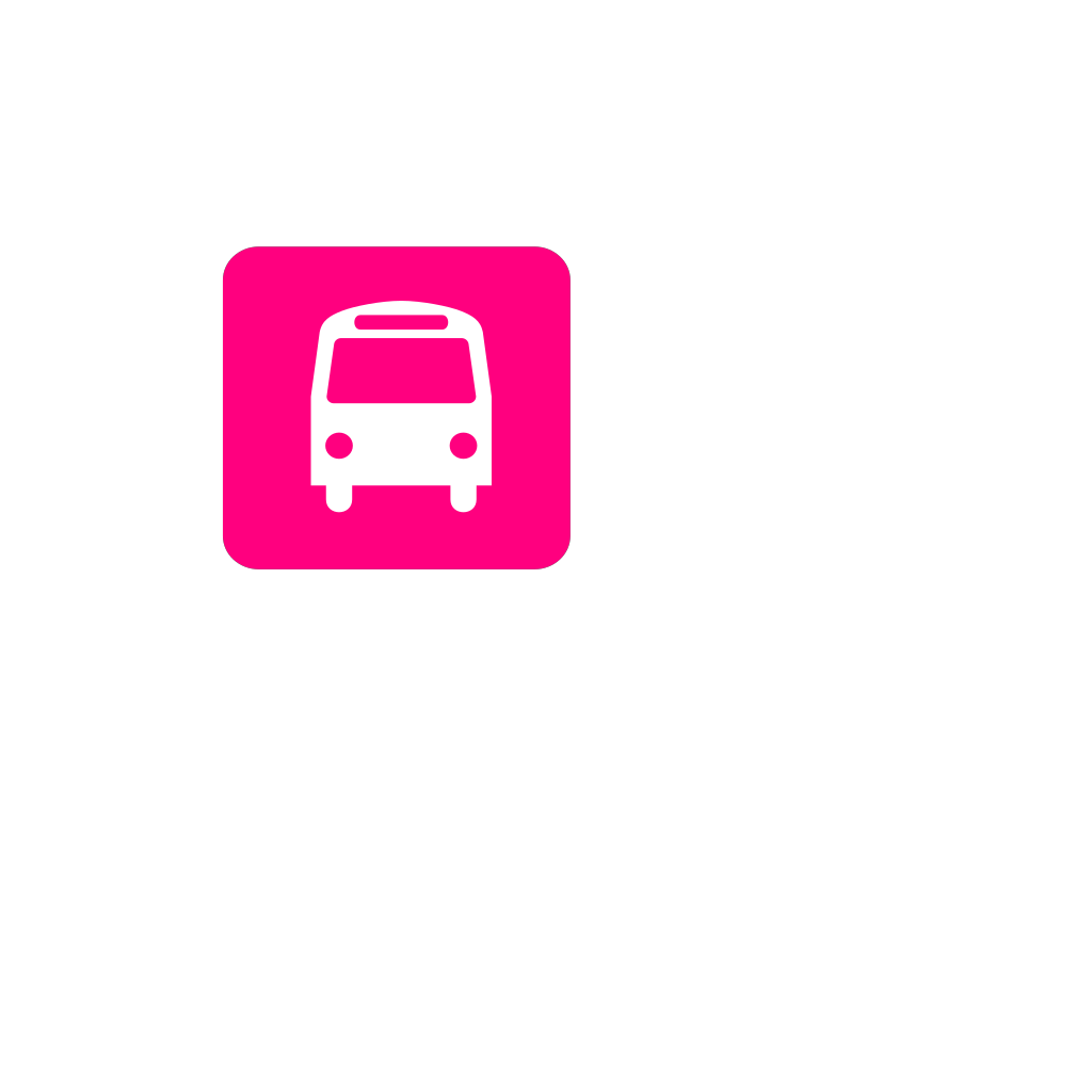 Pink Travel Bus Icon clipart preview