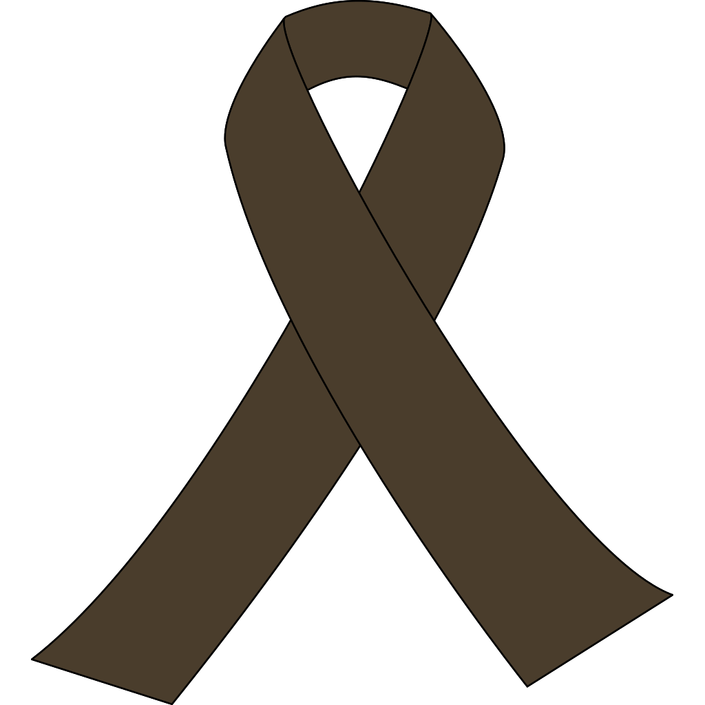 Brown Awareness Ribbon Png  clipart preview