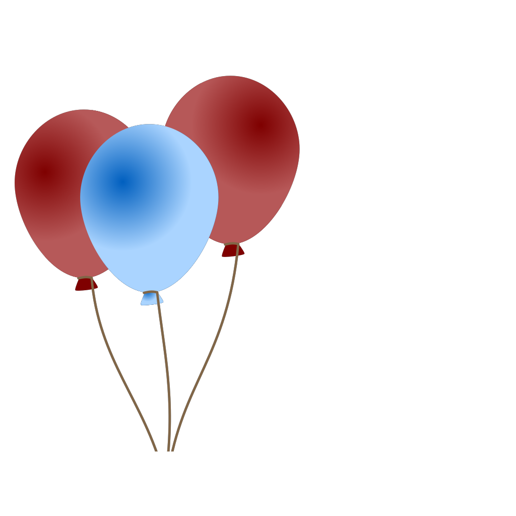 Brown Blue Balloons clipart preview