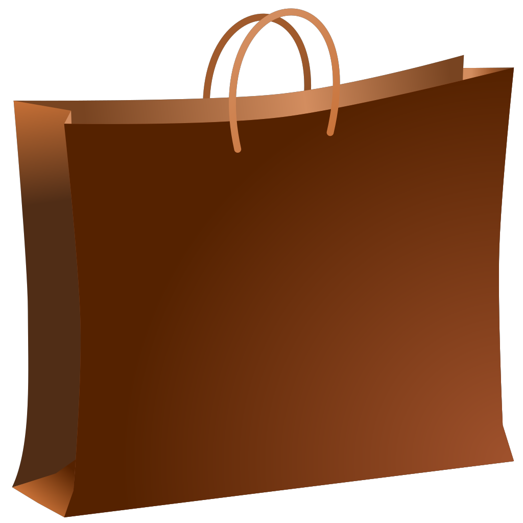 Brown Cardboard Shopping Bag Icon clipart preview