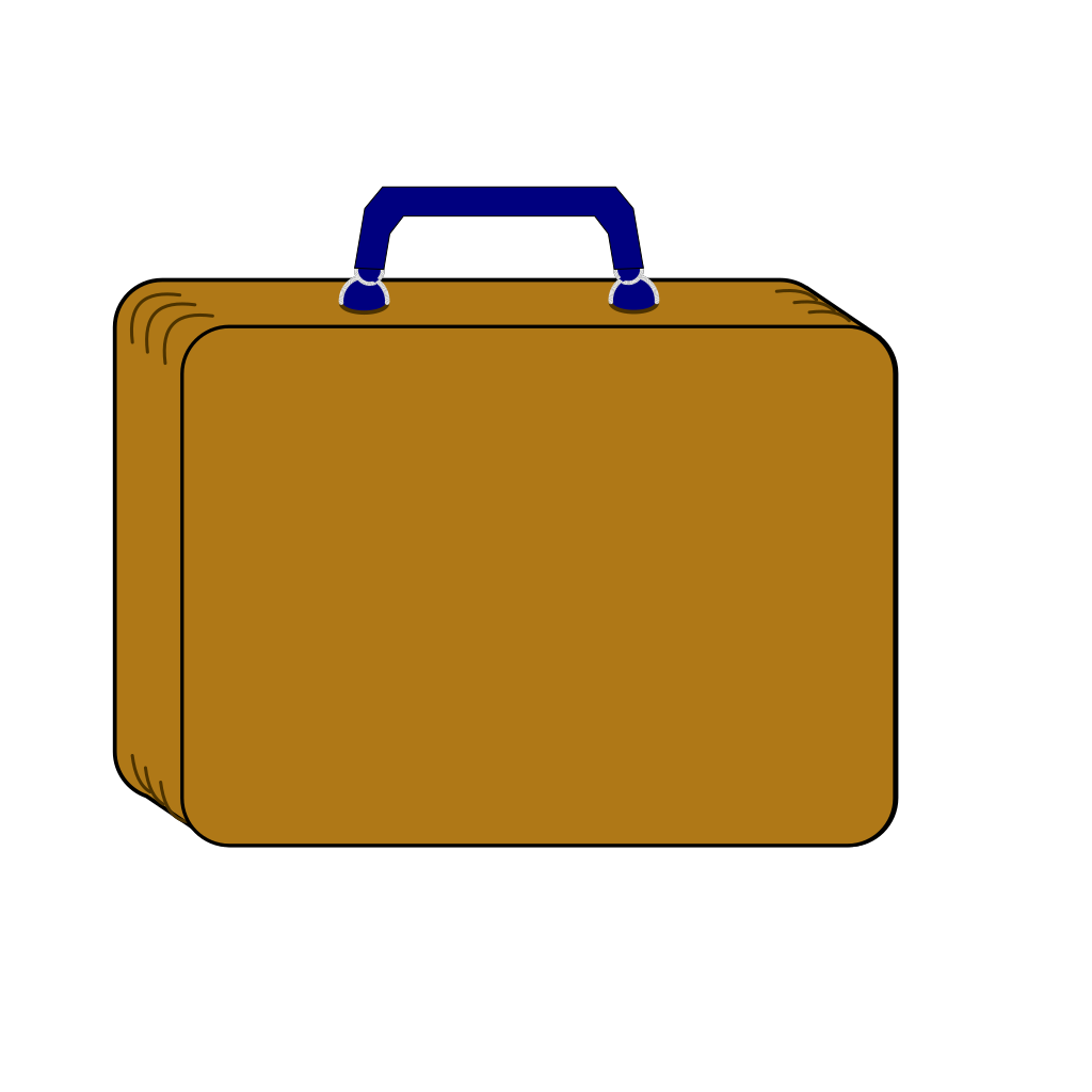 Brown suitcase icon clipart preview