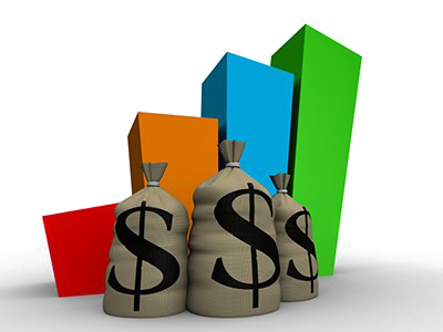 Budget Dollar Chart Illustration 3D clipart preview