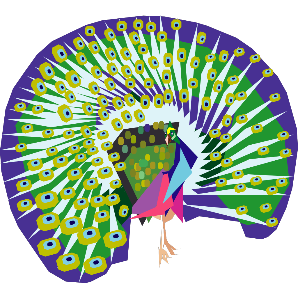 Cartoon Peacock Bird clipart preview