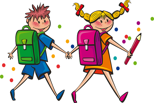 Children Going To School Drawing  clipart free download