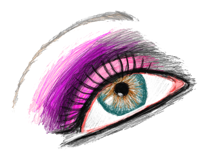 Colored eyes makeup clipart preview