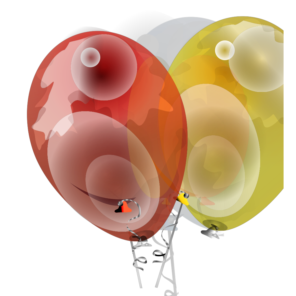 Colorful Balloons Transparent clipart free download