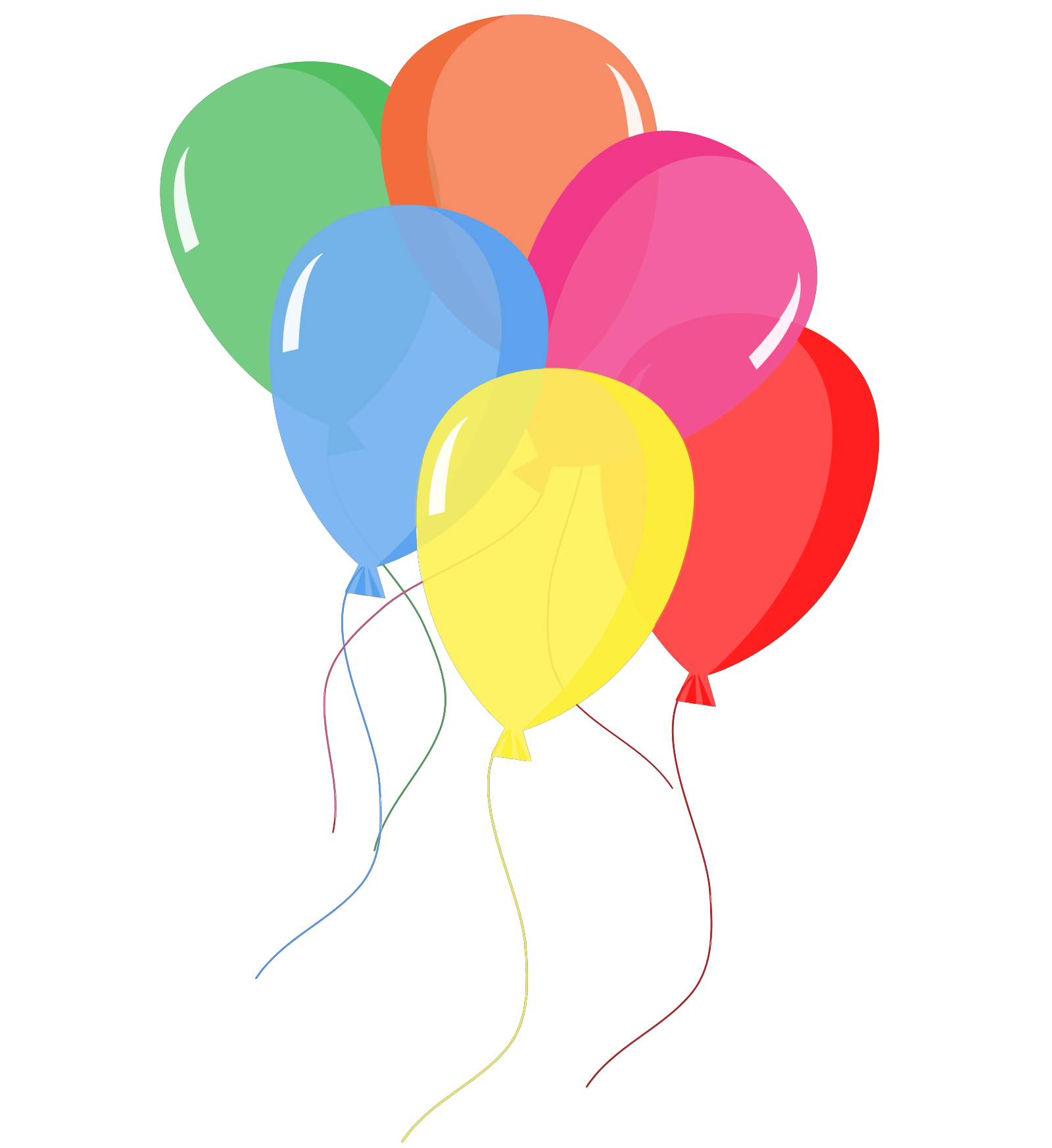 Colorful Birthday Balloons clipart free download