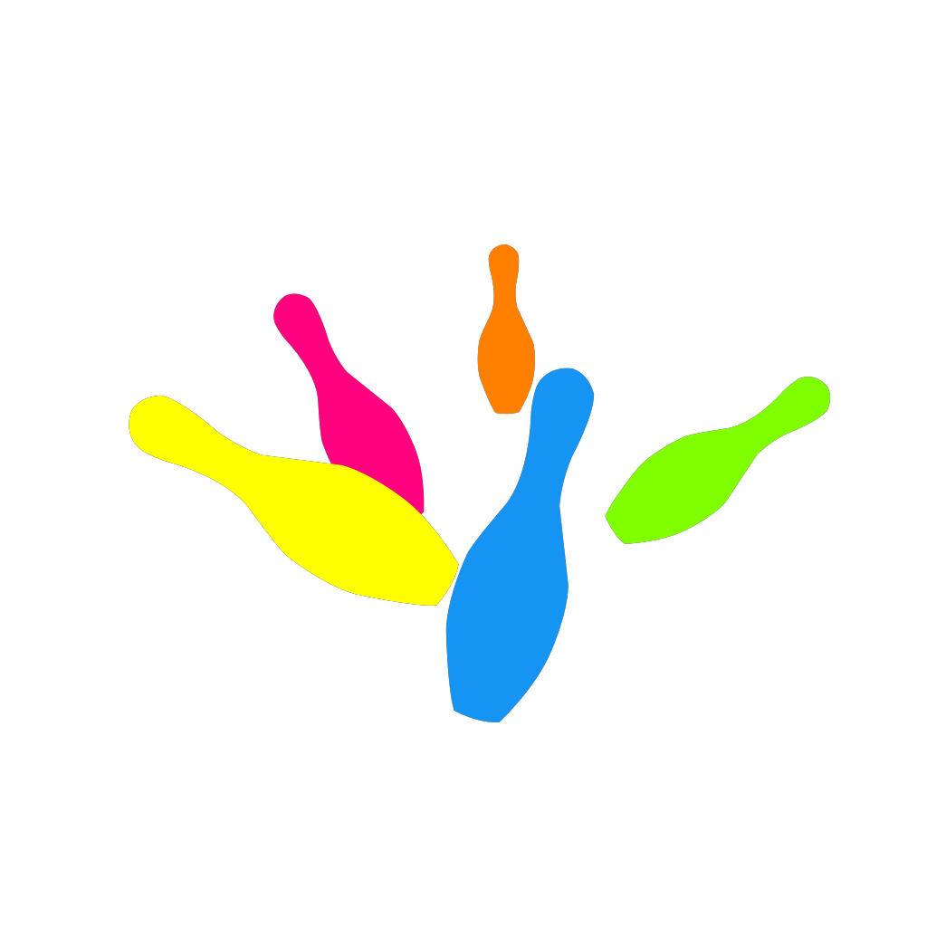 Colorful Bowling Silhouette clipart preview