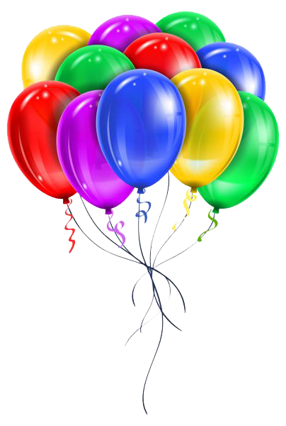 Colorful Celebration Balloons PNG clipart free download