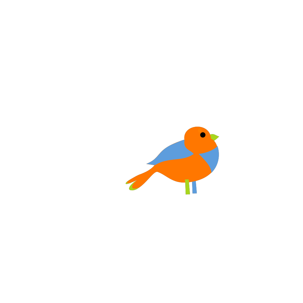 Colorful Little Bird Icon clipart preview