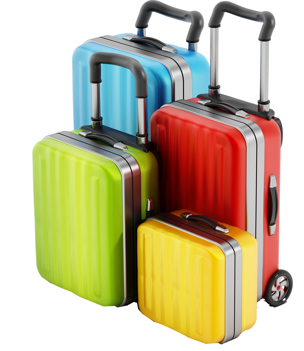 Colorful Luggage Image clipart preview