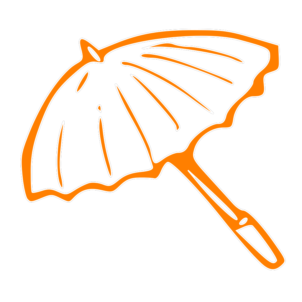 Colorful Orange Umbrella clipart preview