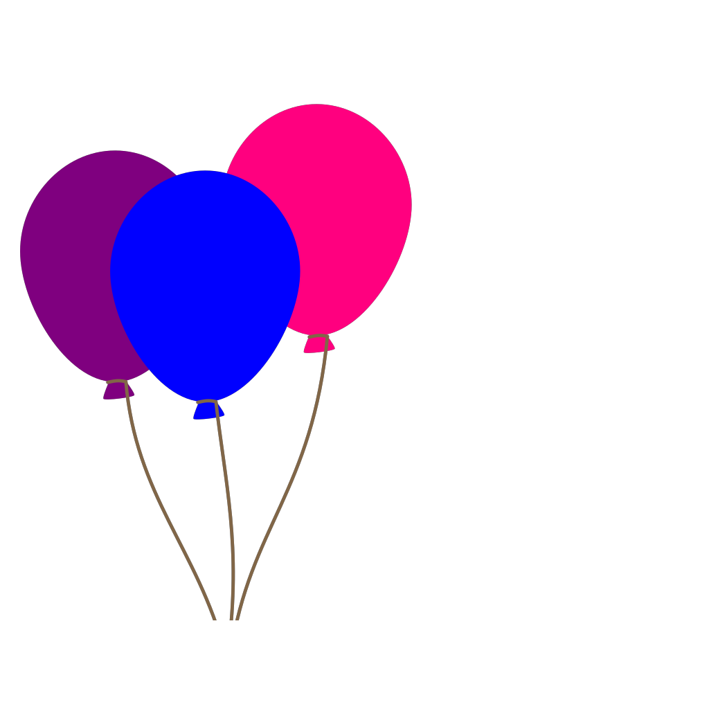 Colourful Balloons Drawing clipart free download