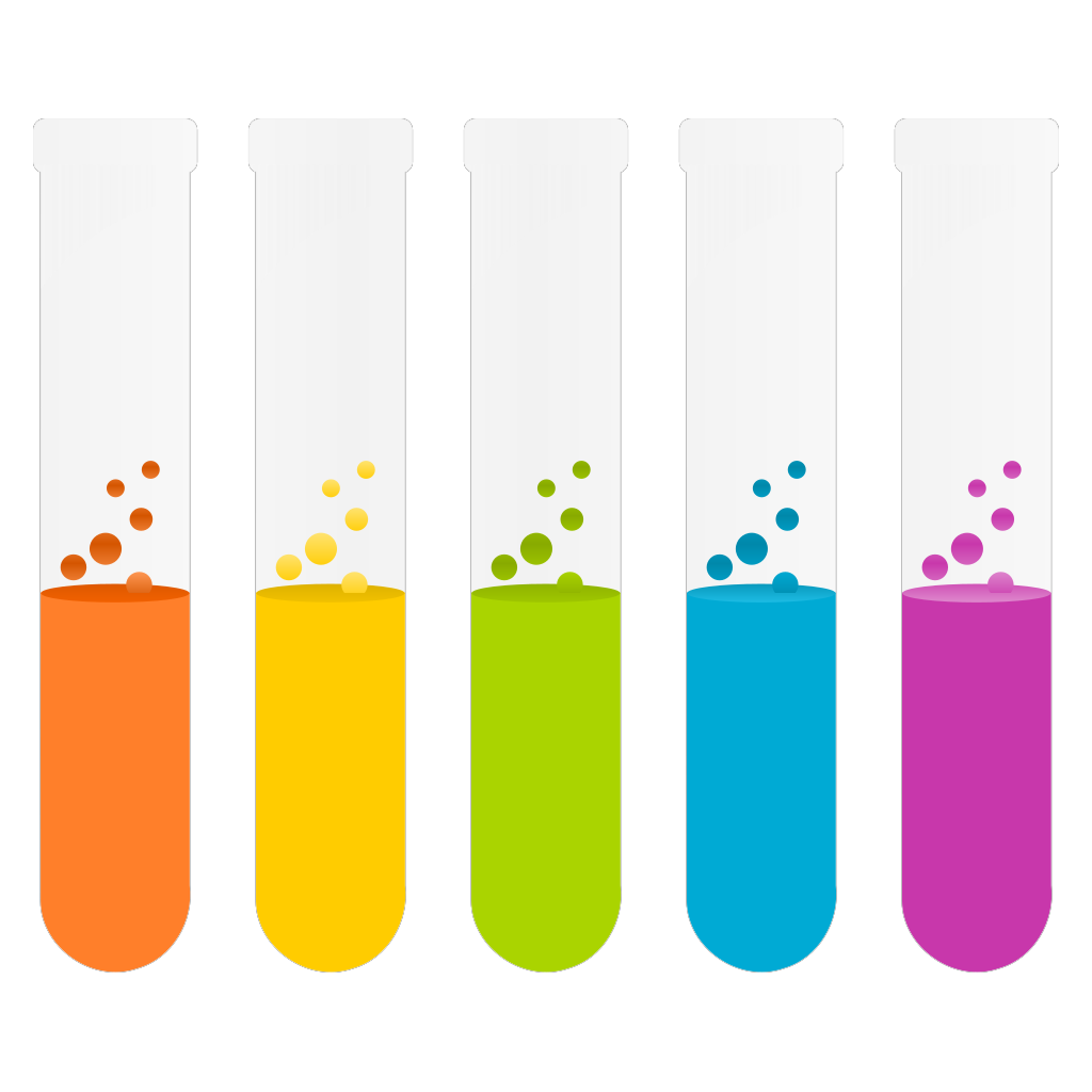 Colourful Chemistry Test Tubes Icon clipart preview