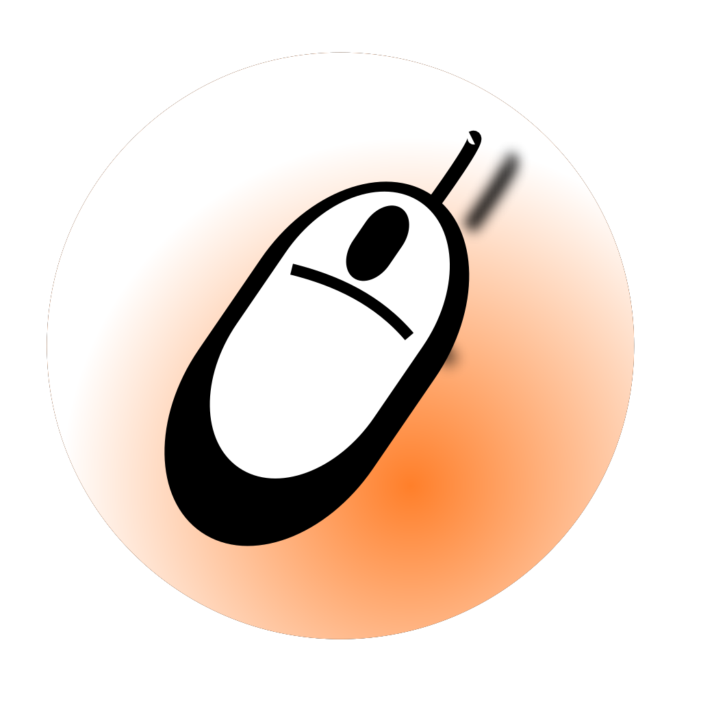 Computer Mouse on Orange Background clipart preview