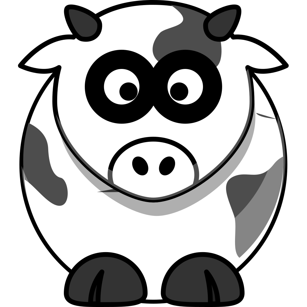 Cow Black Cartoon clipart preview