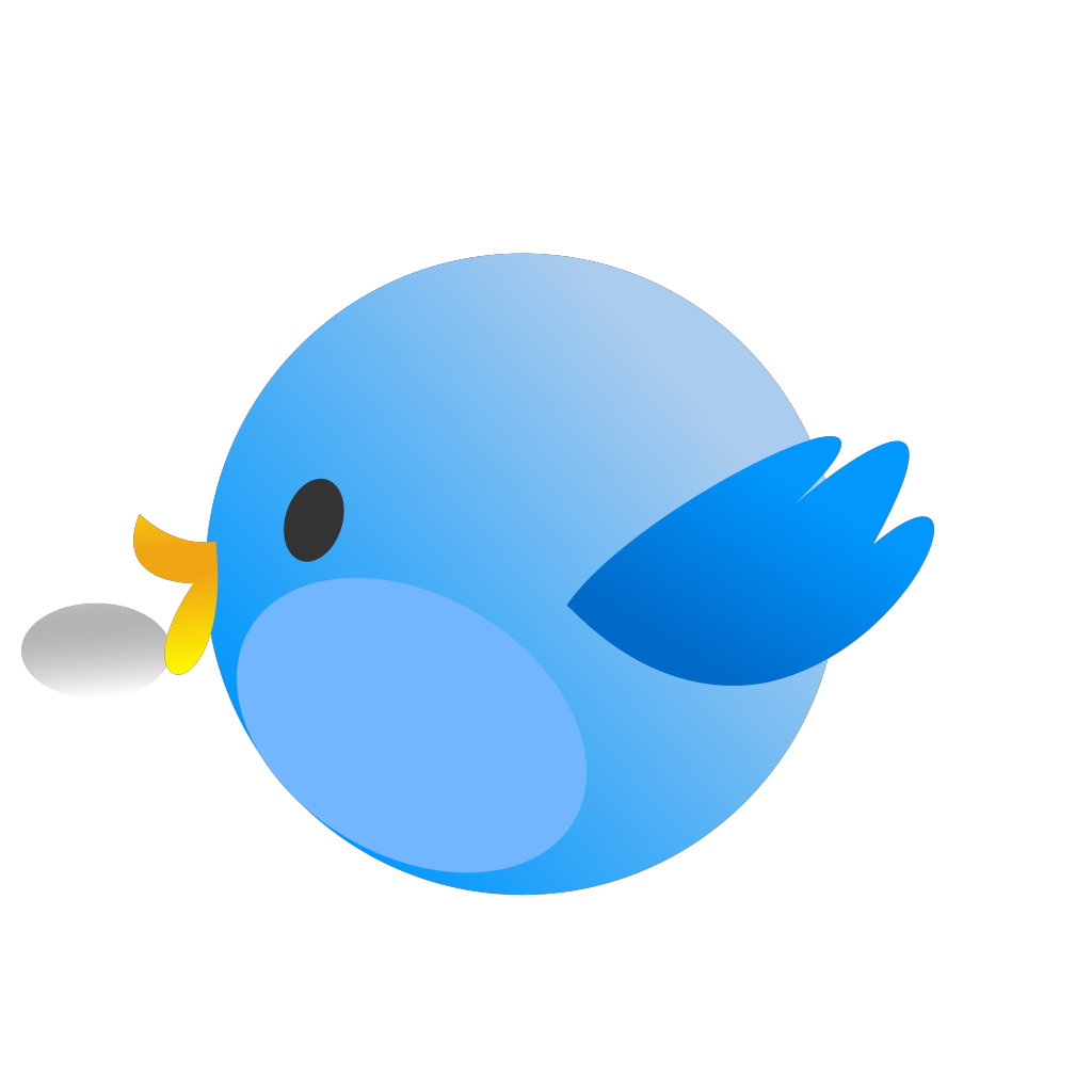 Cutie Twitter Blue Bird clipart preview