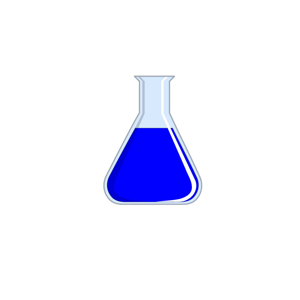 Dark Blue Chemistry Flask clipart free download