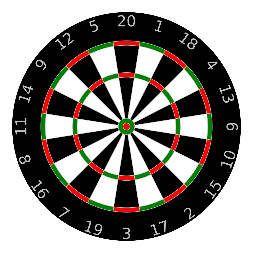 Dartboard game cartoon clipart preview