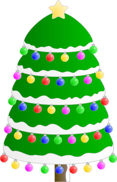 Decorated Christmas Tree Gift Balls clipart preview