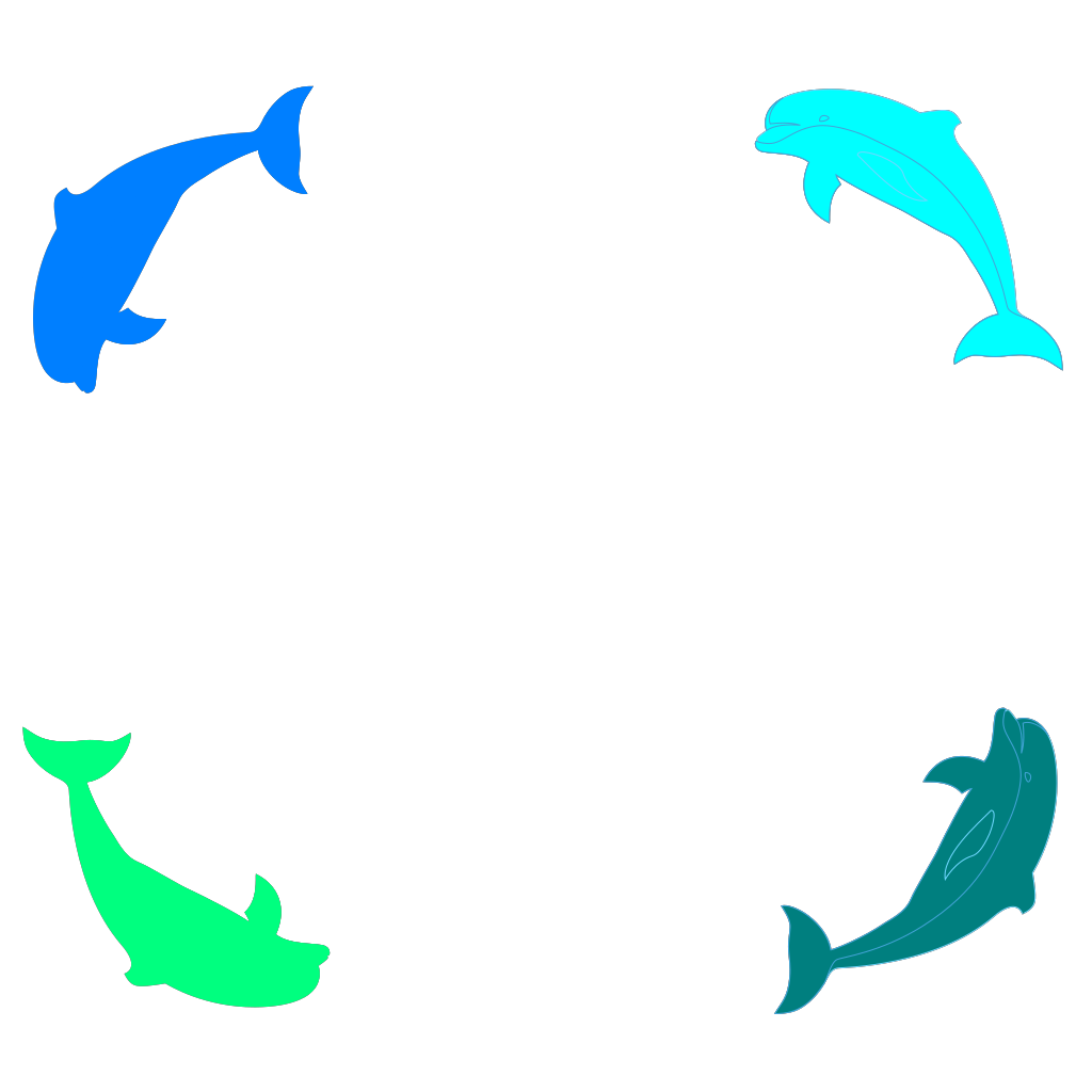 Dolphin animal Border clipart preview