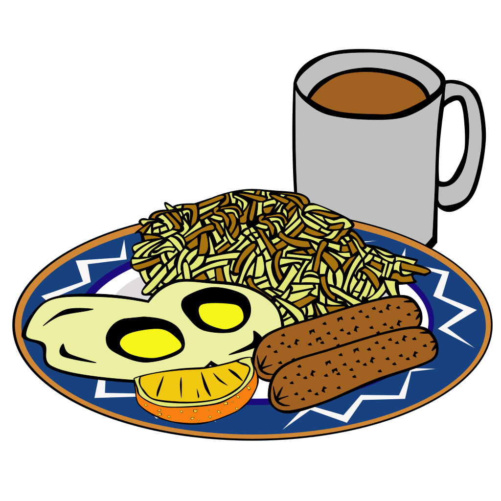 Eggs Sausage Drink Coffee Png clipart preview