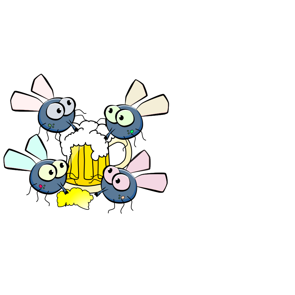 Flies Drinking Beer clipart free download