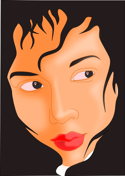 Girl Face In Black Photography clipart free download