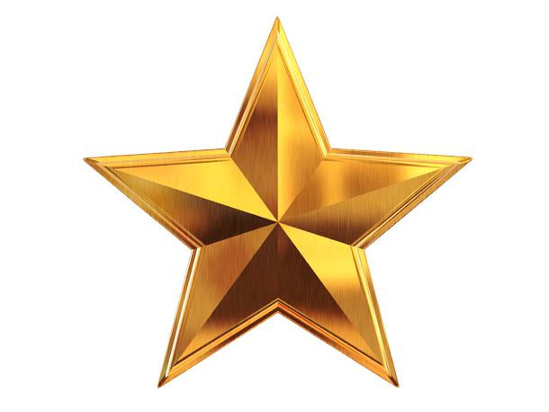 Gold Star PNG File clipart free download