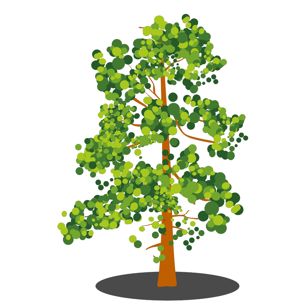 Green Brown Abstract Tree clipart free download