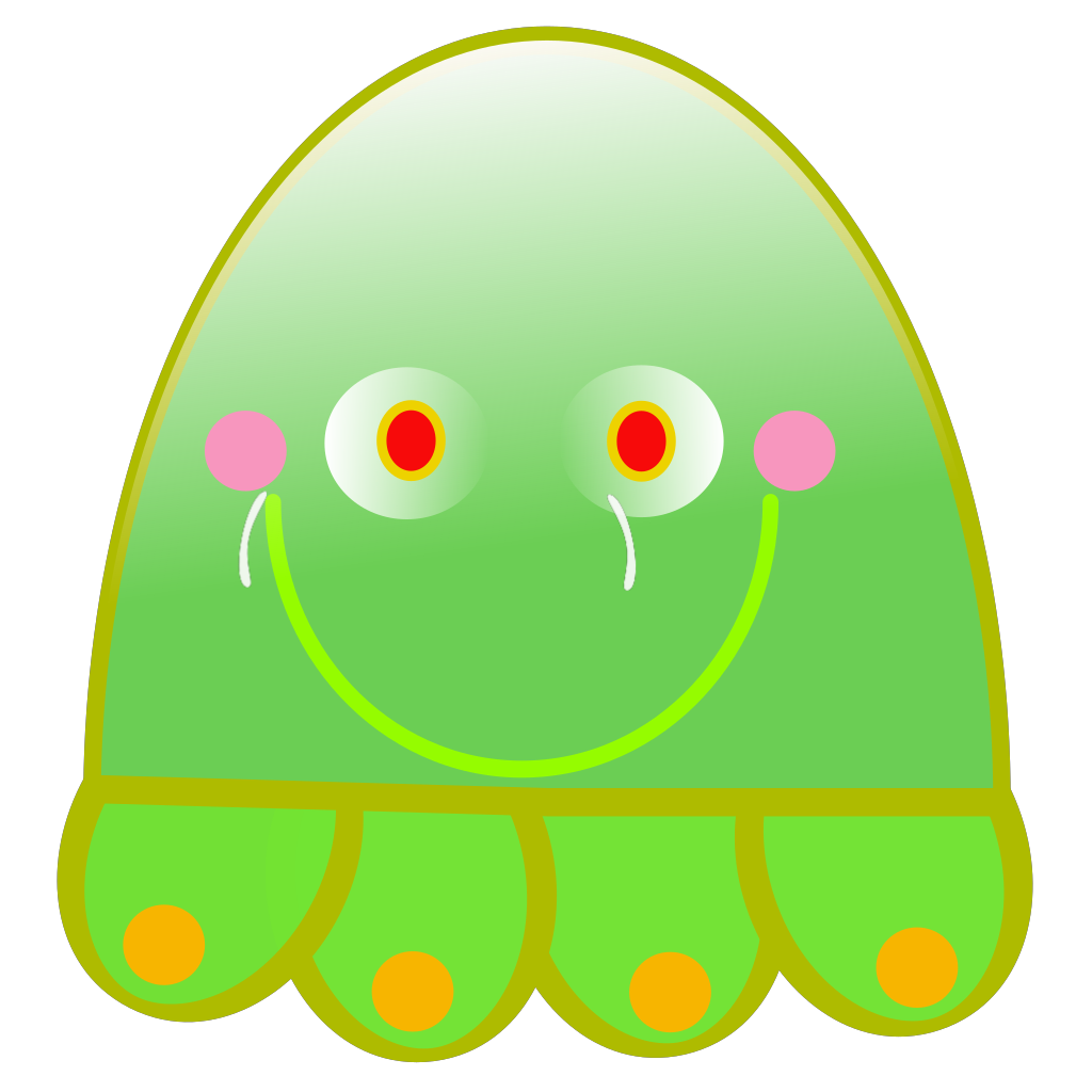 Green Cartoon Jellyfish clipart preview