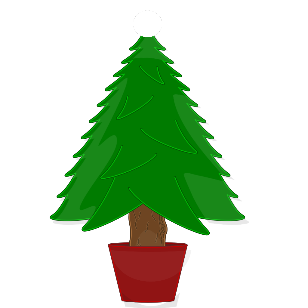 Green Christmas Tree Illustration Clipart clipart preview