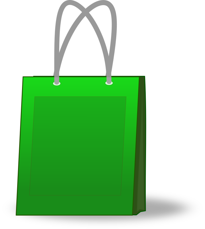 Green Shopping Bag Clip Art PNG clipart preview