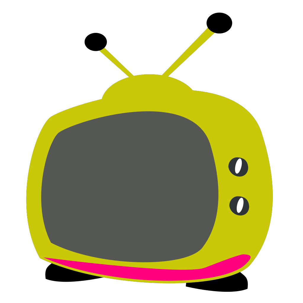 Green Television Cartoon clipart free download