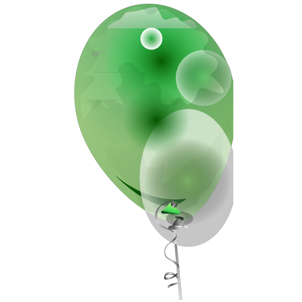 Green Transparent Balloons clipart free download