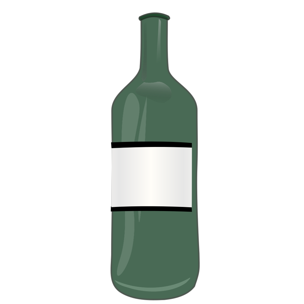 Green Wine Bottle Icon clipart free download