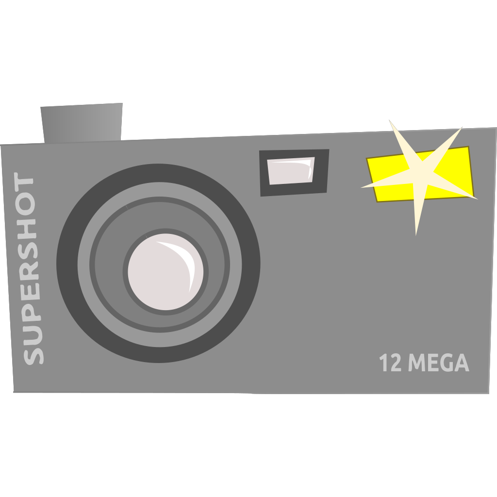 Grey Camera Cartoon  clipart free download