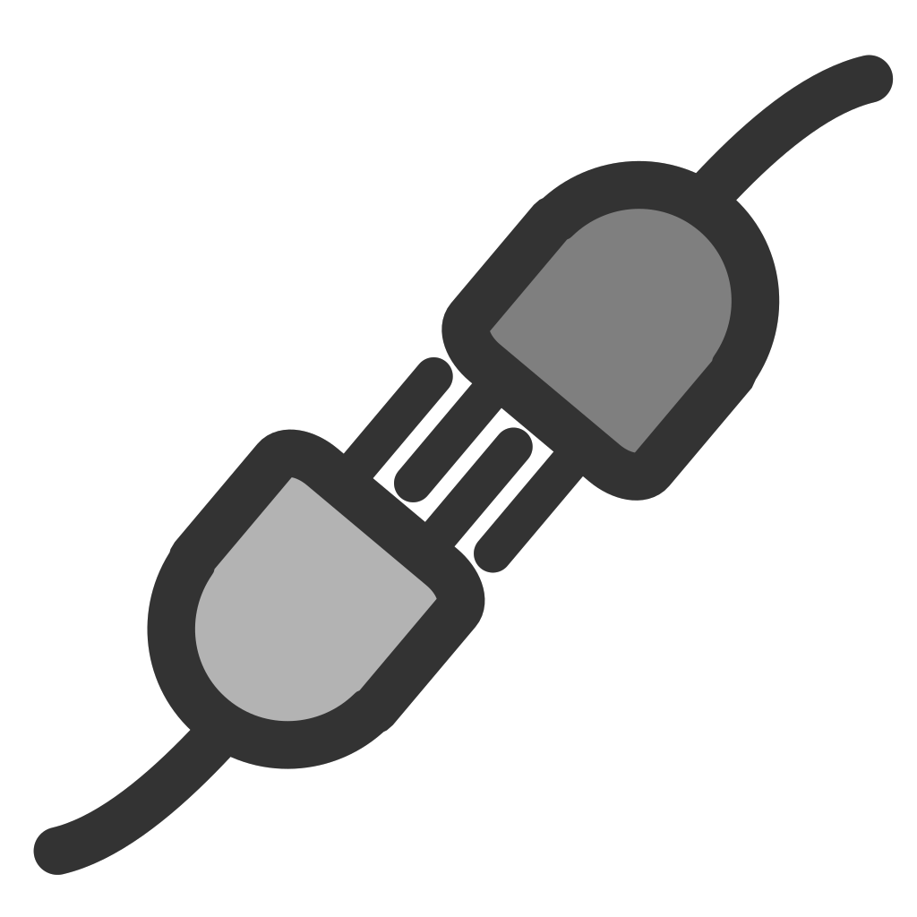 Grey Plug Icon clipart preview