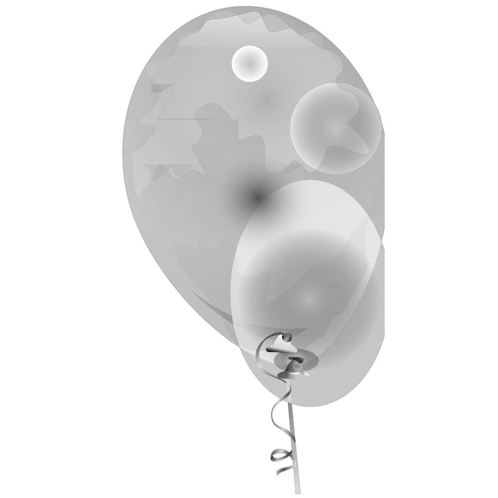 Grey Transparent Balloons Png clipart preview