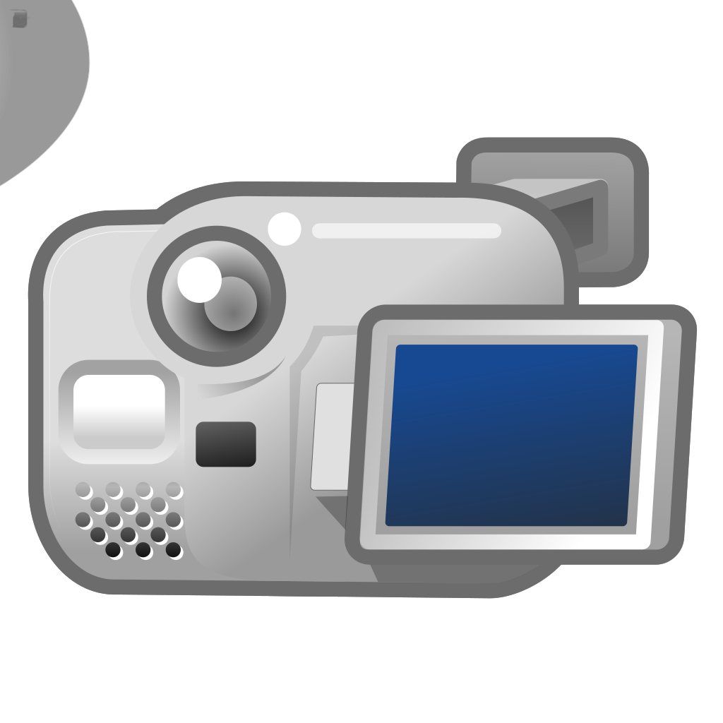 Grey Video Camera Icon clipart preview