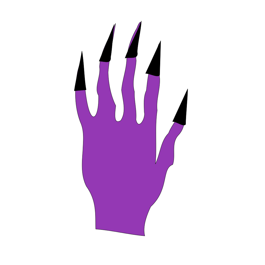 Halloween Hand With Purple Nails Icon clipart preview