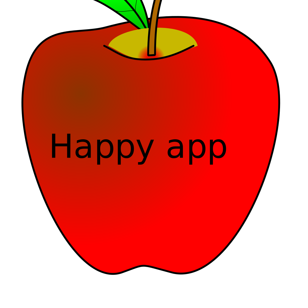 Happy Apple Icon clipart preview