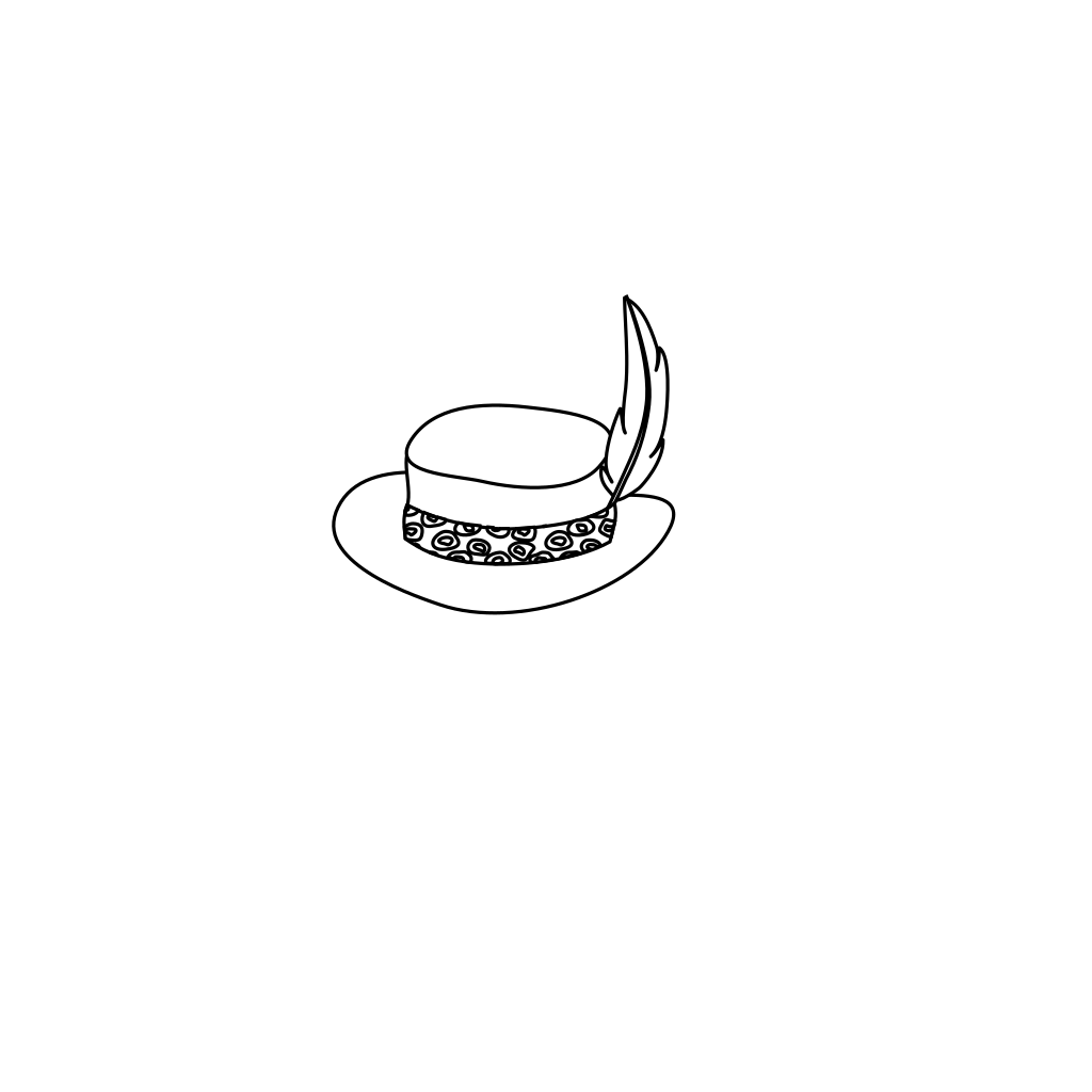 Hat Outline icon clipart preview