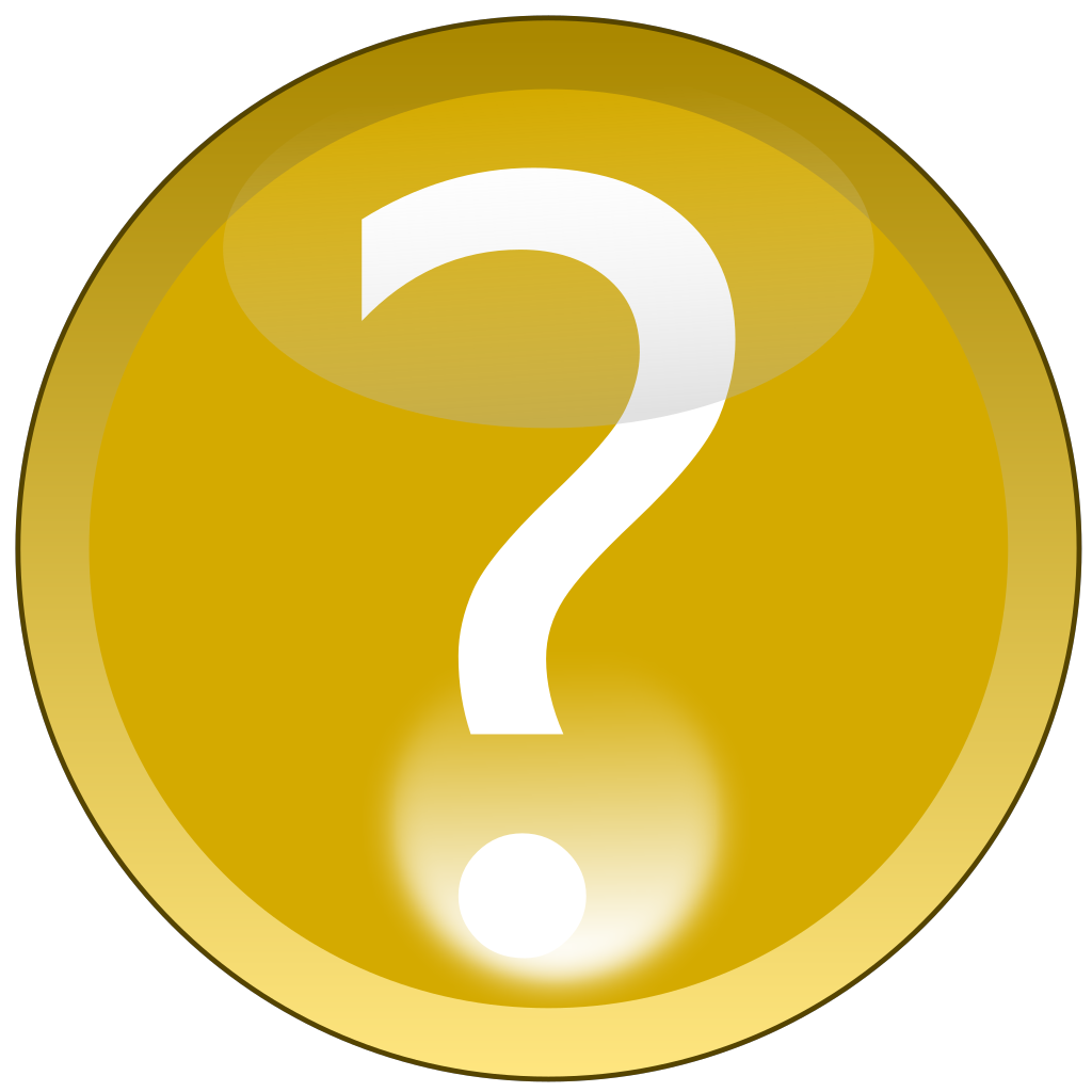 Help Yellow Question Button icon clipart preview