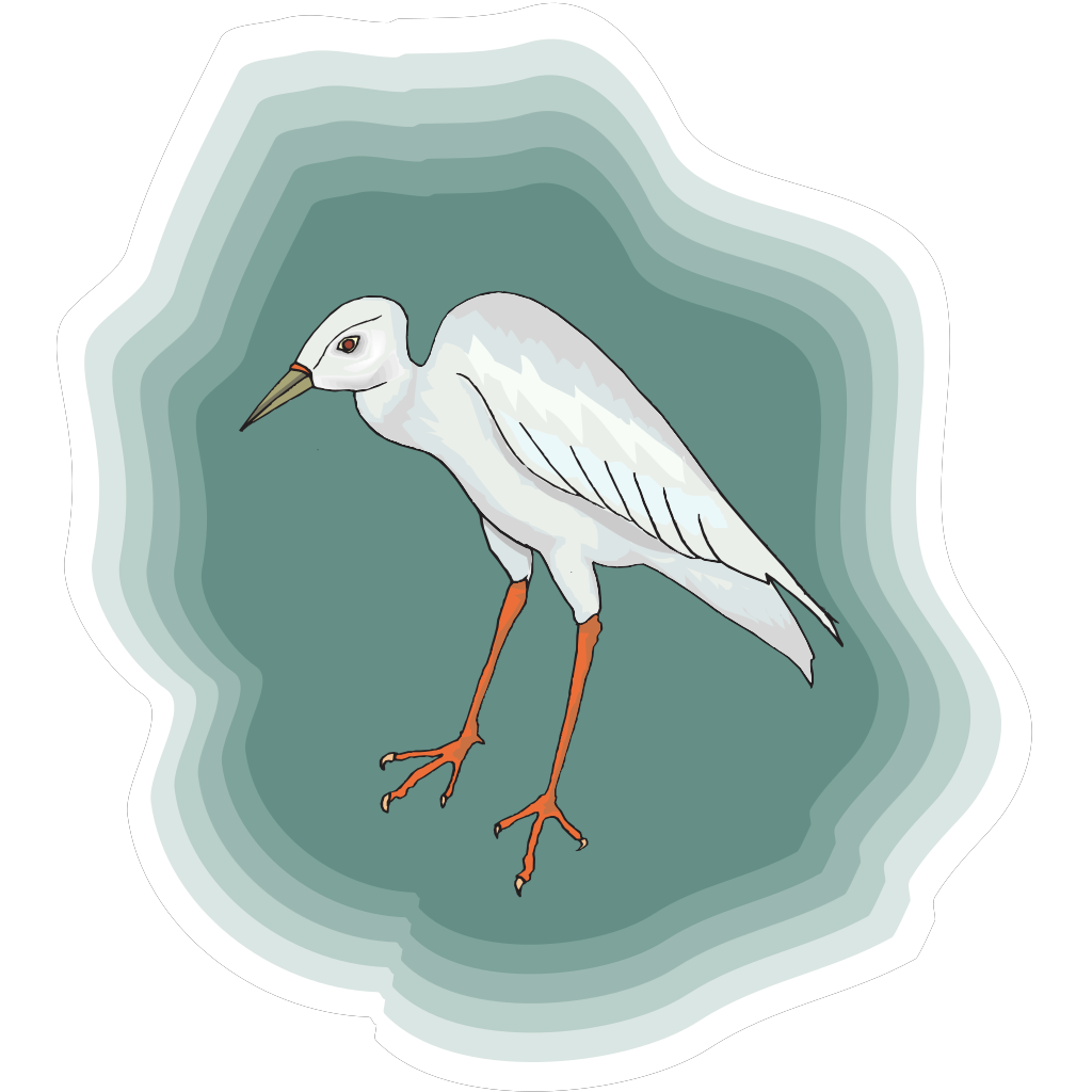 Heron Bird Green Background clipart preview