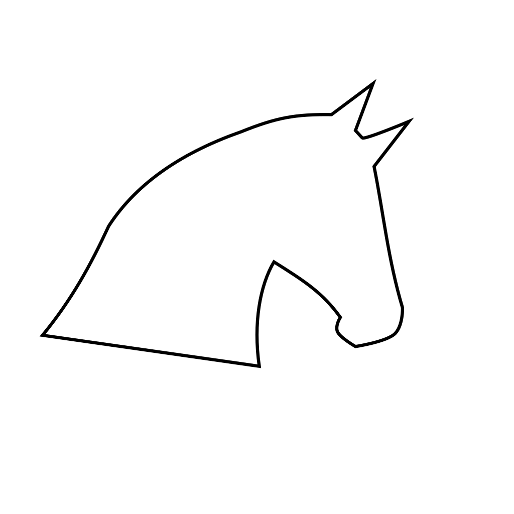 Horse Head Outline clipart preview