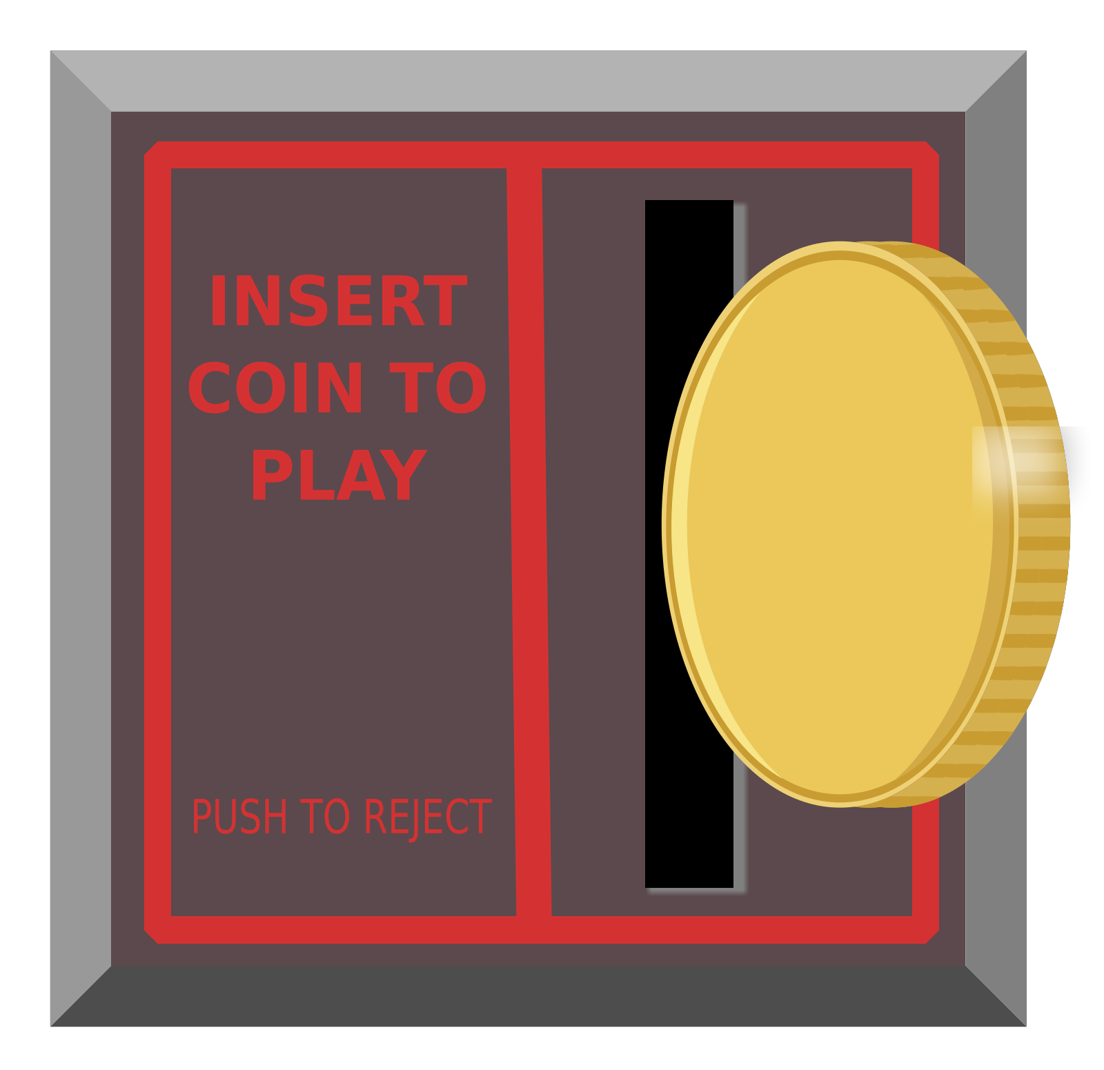 Insert Coin App machine button clipart preview