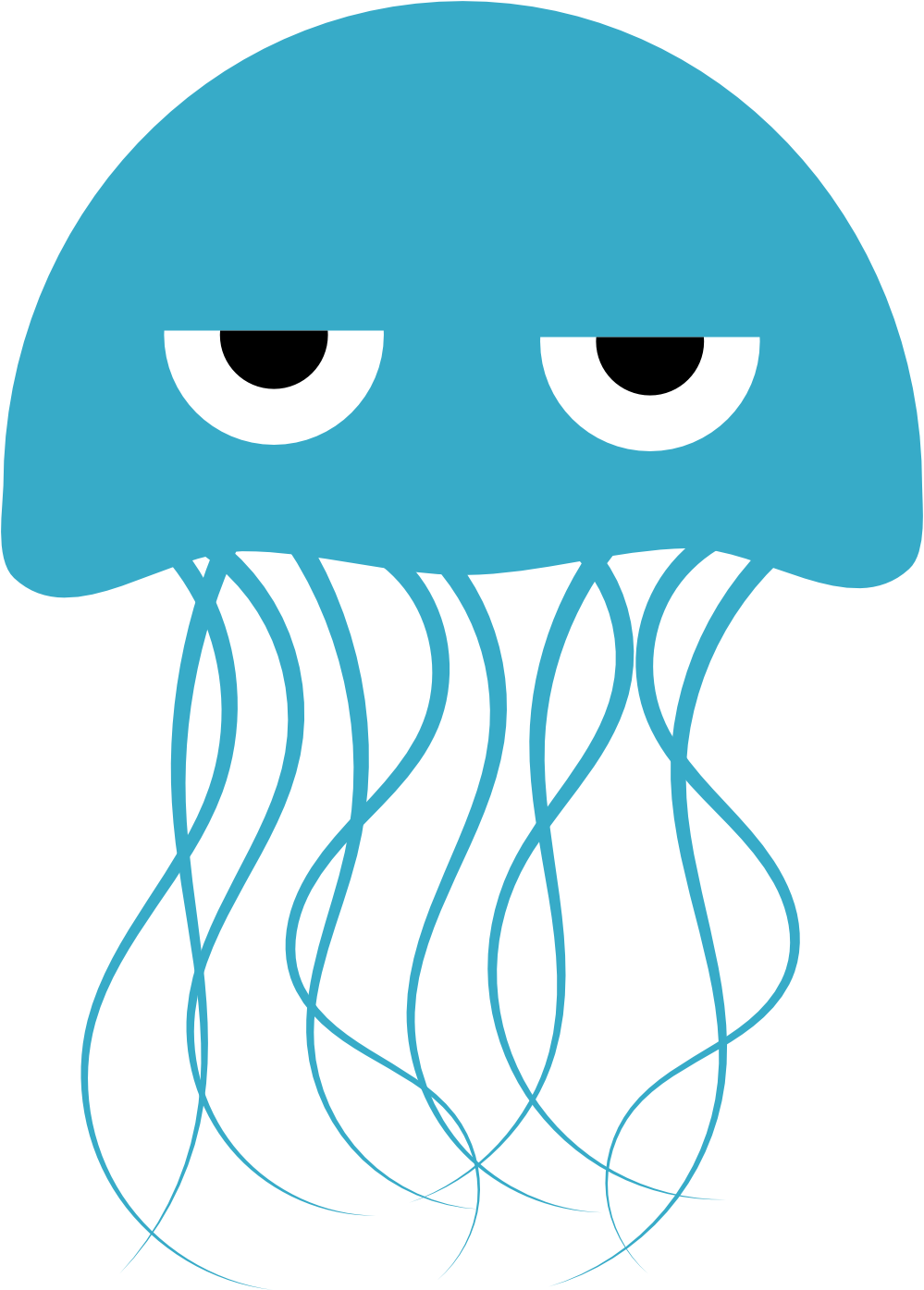 Jellyfish Blue Animation Art clipart preview