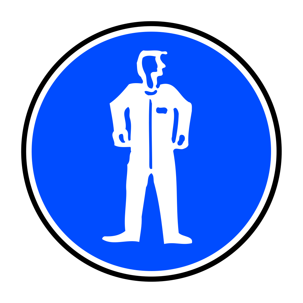 Mandatory Bodily Protection Blue Sign Sticker clipart preview